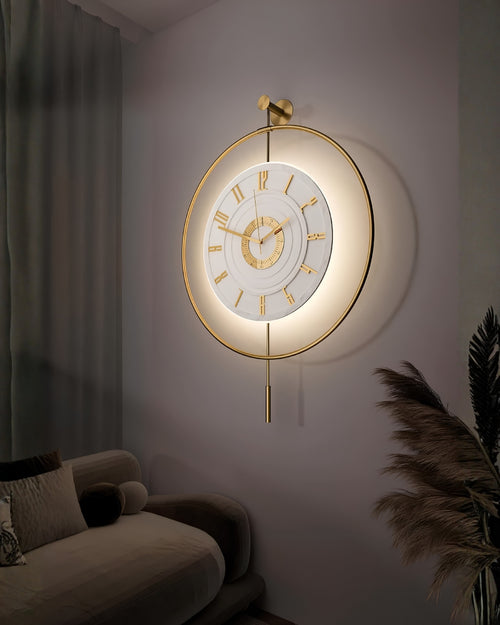 Large Luxury LED Backlit and Silent Non-Ticking Decorative Clock