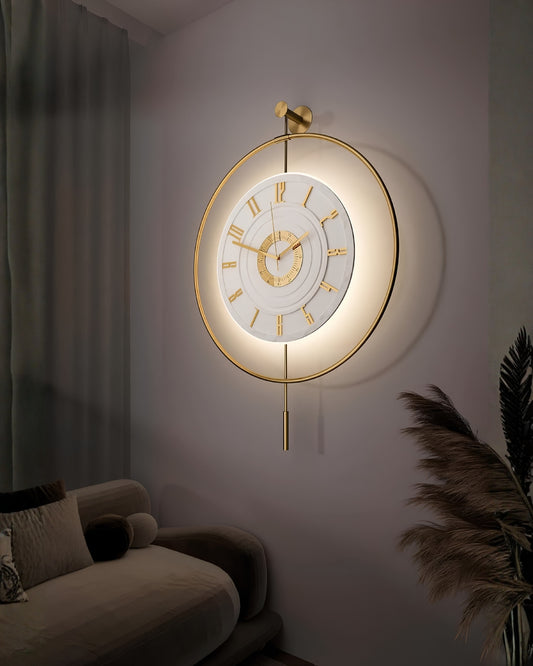 Large Luxury LED Backlit and Silent Non-Ticking Decorative Clock