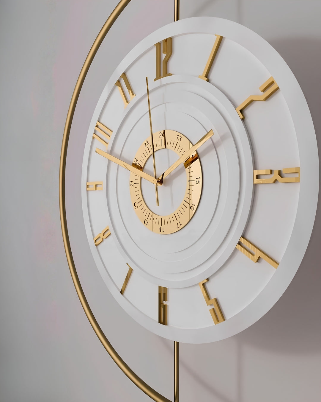 Large Luxury LED Backlit and Silent Non-Ticking Decorative Clock