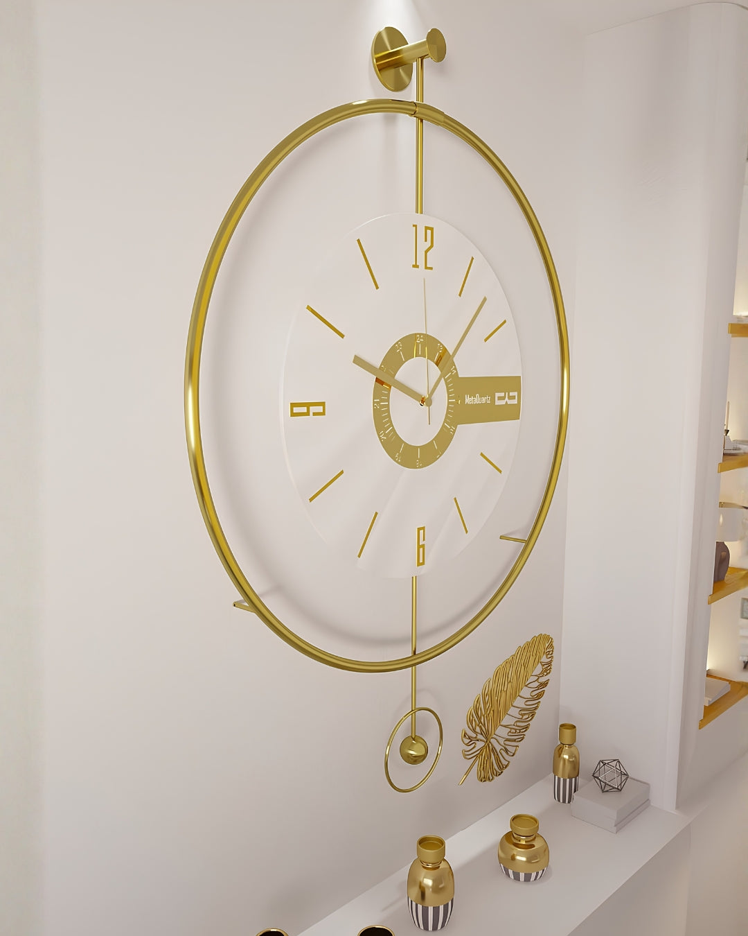 Large Luxury LED Backlit and Silent Non-Ticking Decorative Clock