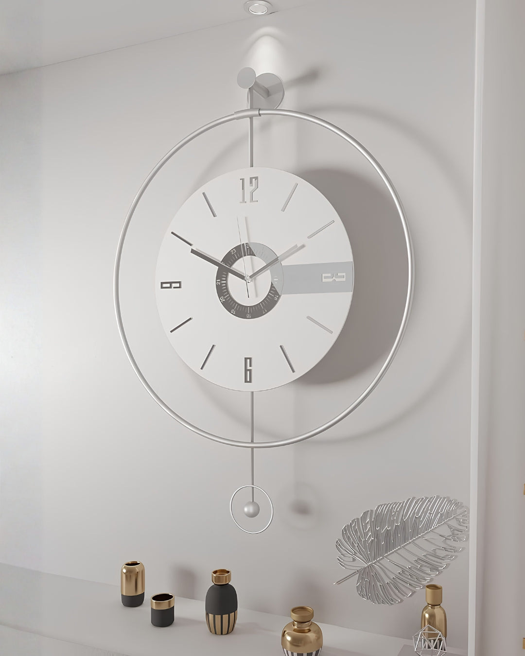 Large Luxury LED Backlit and Silent Non-Ticking Decorative Clock